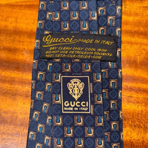 Vintage Gucci Lot Of 3 Designer Silk Ties Mad in Italy - Picture 14 of 15